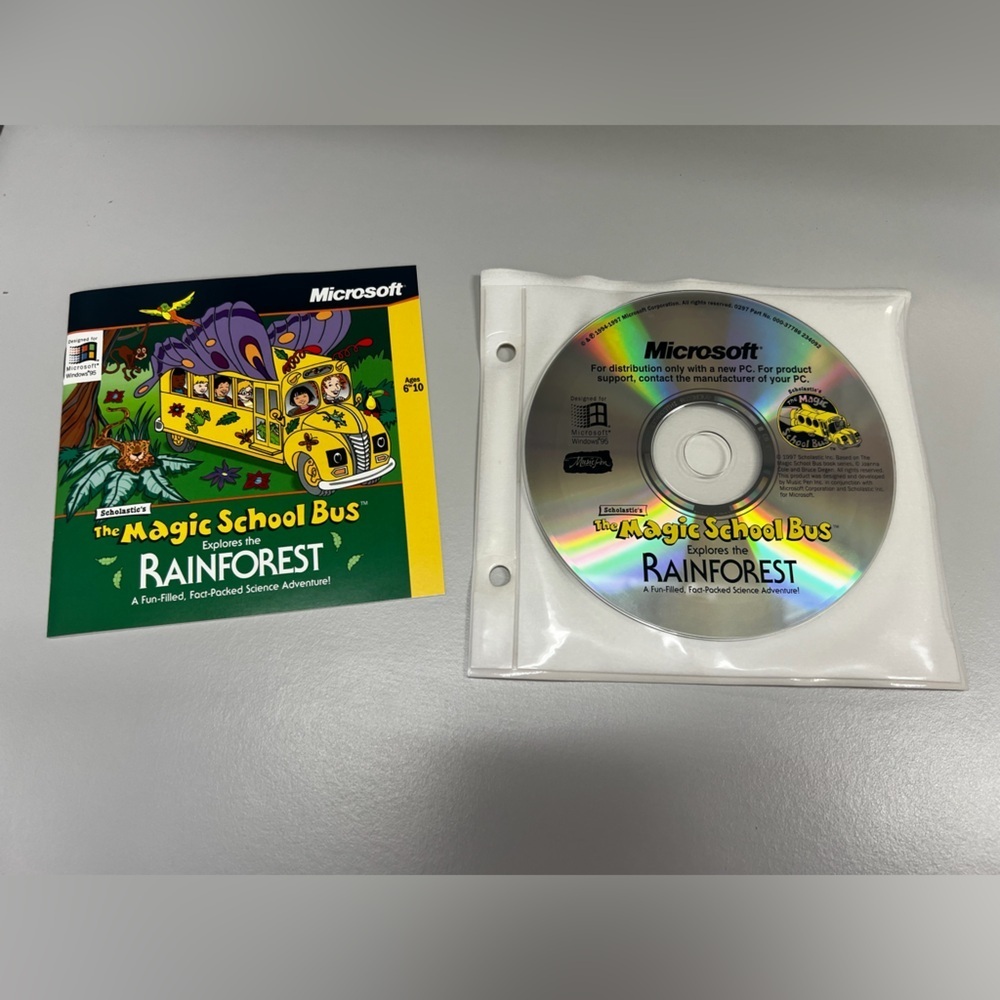 The Magic School Bus Explores the Rainforest Microsoft PC CD-ROM Game
